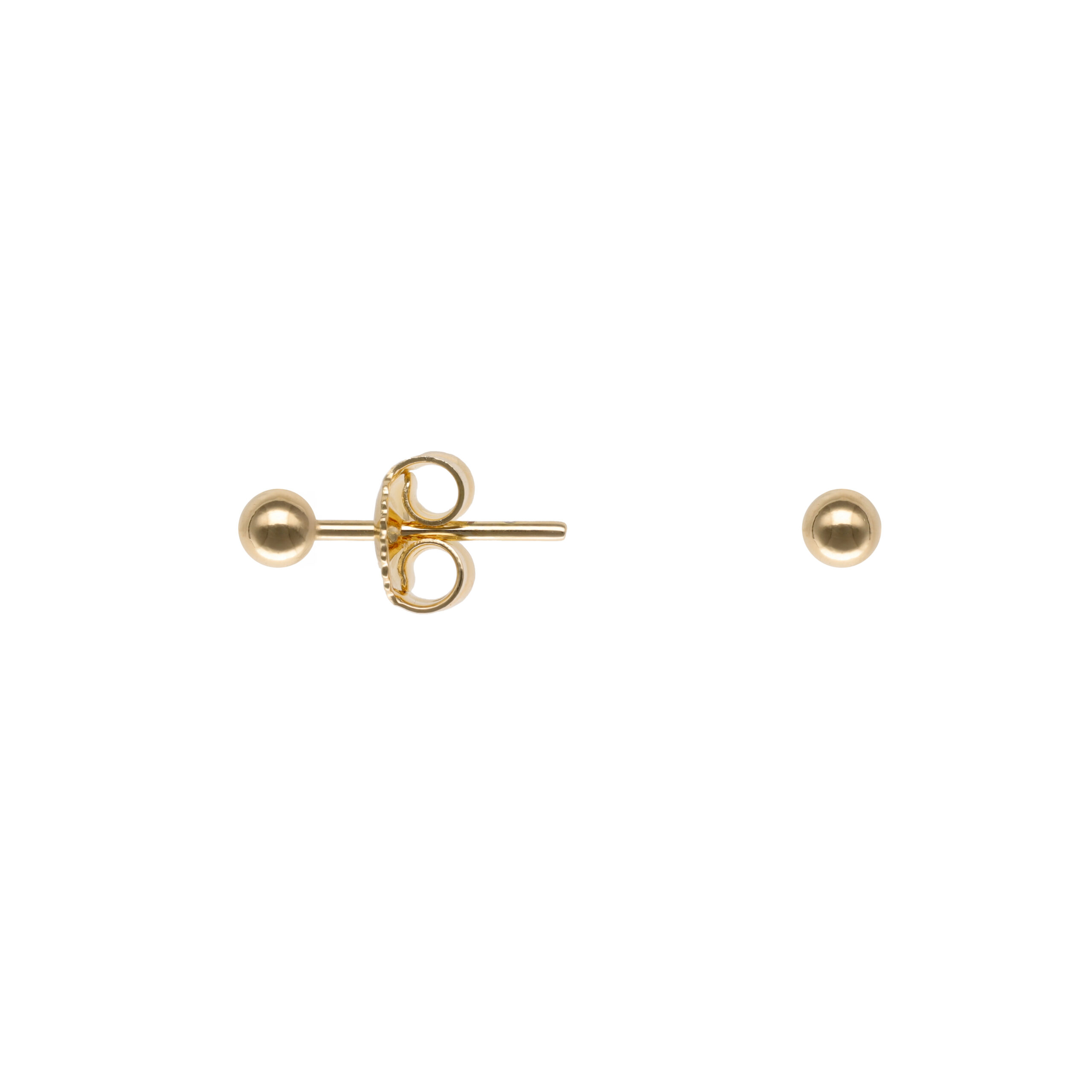 Arito Bolita Enchapado en Oro 18 Kt. 3 mm