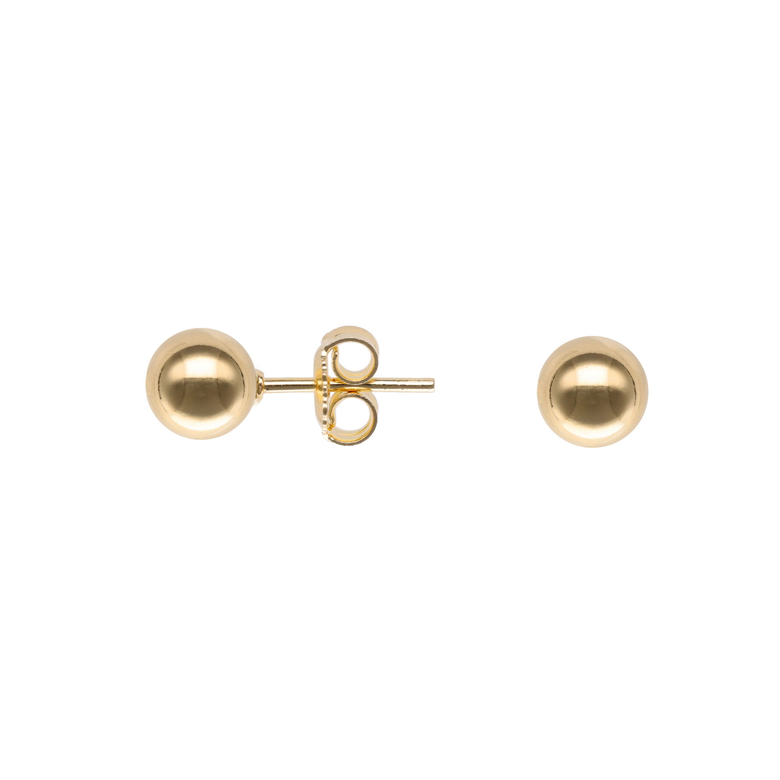Arito Bolita Enchapado en Oro 18 Kt. 6 mm