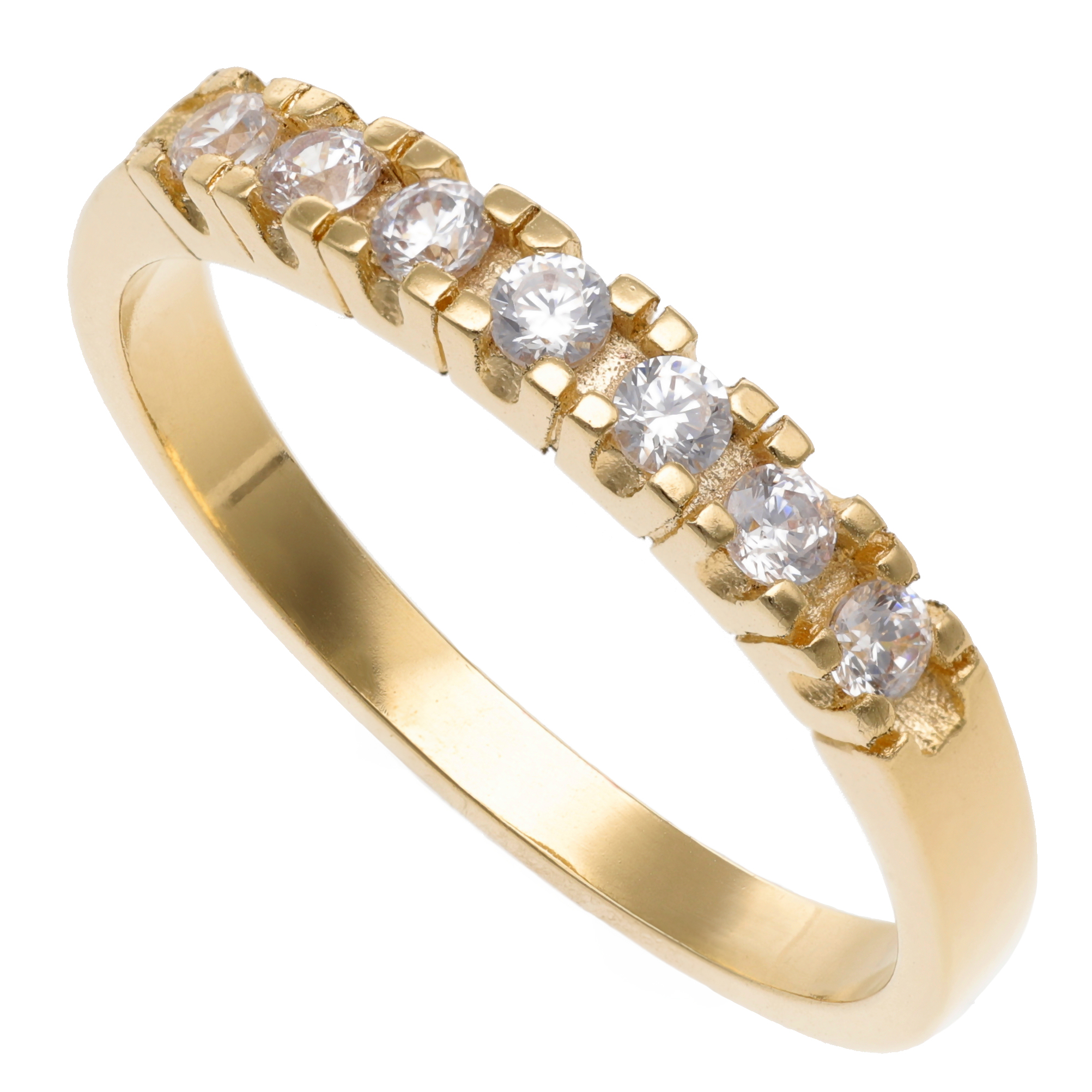 Anillo Medio Cintillo Enchapado Oro 18 Kt.