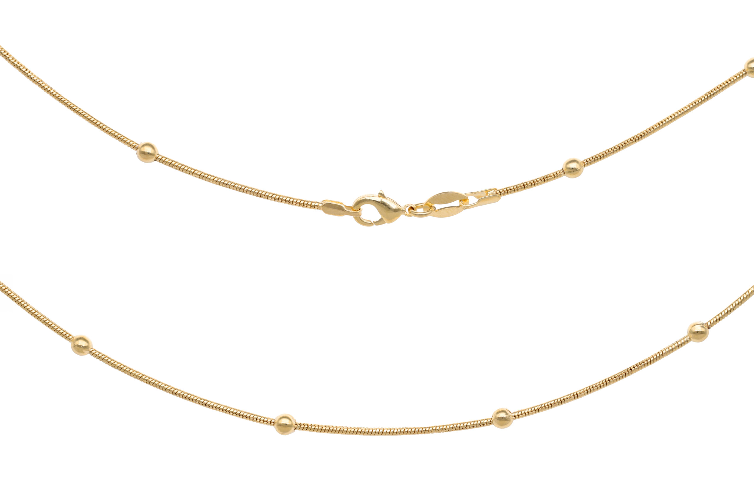 Collar Bolitas Enchapado en Oro 18 Kt.